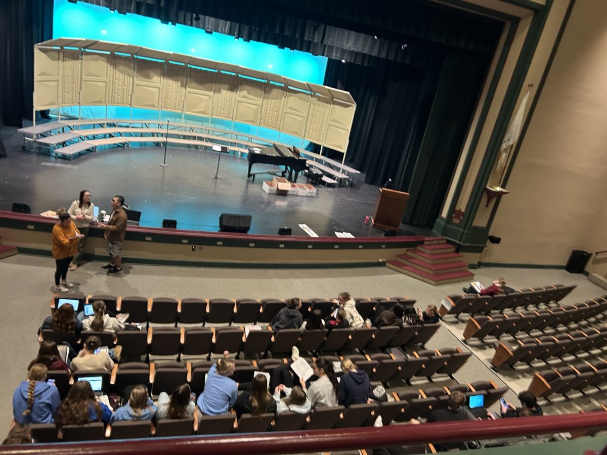 Staying ahead one Thursday at a time. The juniors pictured attend ACT Prep during Pep every Thursday in order to prepare for the actual ACT in April.