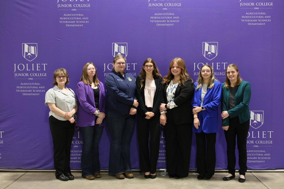 A group photo of the FFA members who attend the Women Changing the Face of Agriculture Conference.

From Left to right: sophomore Alex Reed, junior Emma Wilson, junior Marlee Grubar, freshman Irelynn McAlpine, sophomore Taylor Ditchfield, senior Celie Thomas and junior Lexi Sawin. 